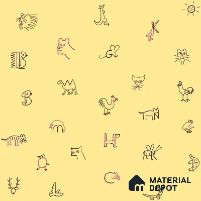 PHM035 - 7 | Kid Series Patterned Look 52 inches Economy Paper (Customized Size Wallpaper)