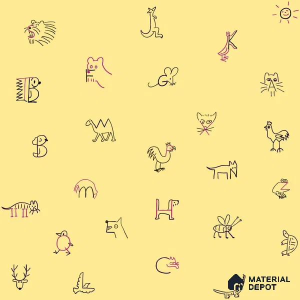 PHM035 - 7 | Kid Series Patterned Look 52 inches Economy Paper (Customized Size Wallpaper)
