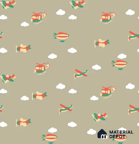 PHM036 - 8 | Kid Series Patterned Look 40 inches Sandblast Paper (Customized Size Wallpaper)