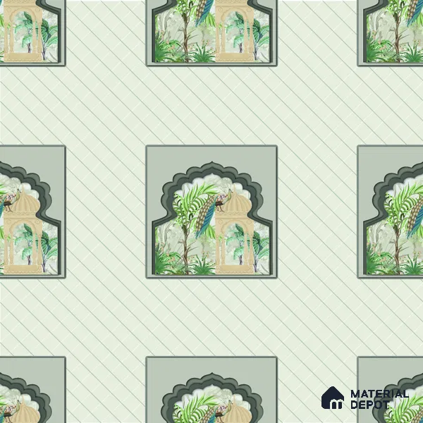 PIC-04 | Pichwai Series Animal Print Look 40 inches Sandblast Paper (Customized Size Wallpaper)