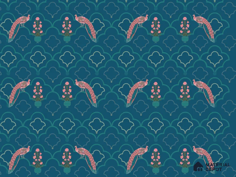 PIC-12-01 | Pichwai Series Animal Print Look 40 inches Sandblast Paper (Customized Size Wallpaper)