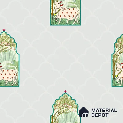 PIC-18 | Pichwai Series Animal Print Look 52 inches Economy Paper (Customized Size Wallpaper)