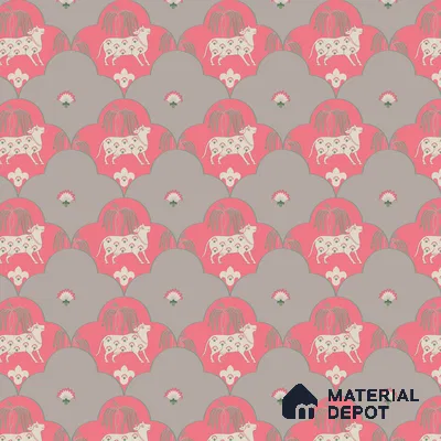 PIC-23 | Pichwai Series Animal Print Look 40 inches Sandblast Paper (Customized Size Wallpaper)