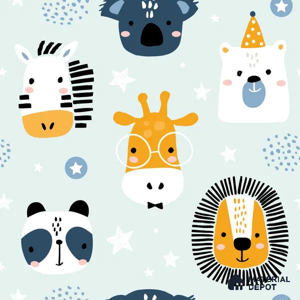 PIND017 | Kid Series Animal Print Look 40 inches Canvas Paper (Customized Size Wallpaper)