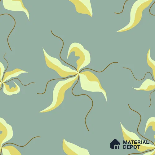 PKB013-7 | Modern Series Florals Look 40 inches Canvas Paper (Customized Size Wallpaper)