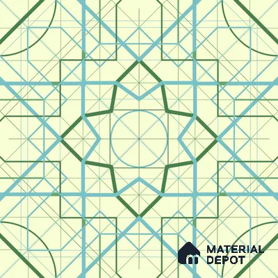 PKR015-6 | Traditional Series Geometric Look 40 inches Canvas Paper (Customized Size Wallpaper)