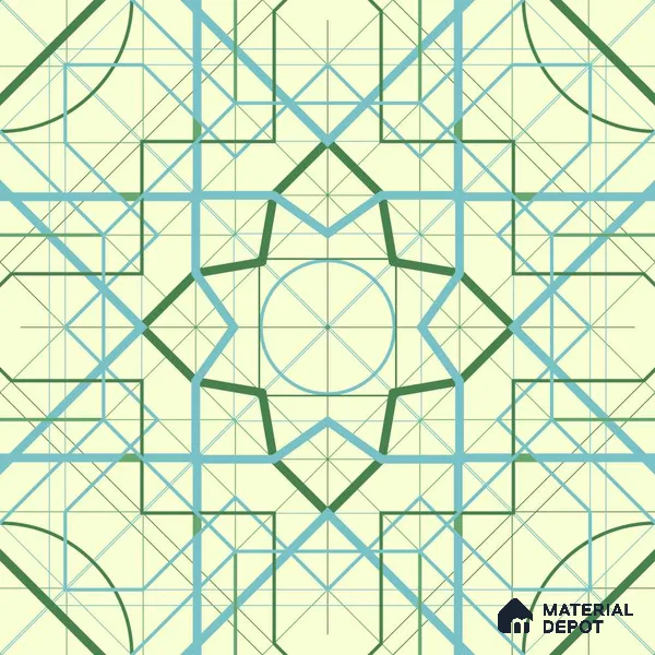 PKR015-6 | Traditional Series Geometric Look 40 inches Canvas Paper (Customized Size Wallpaper)