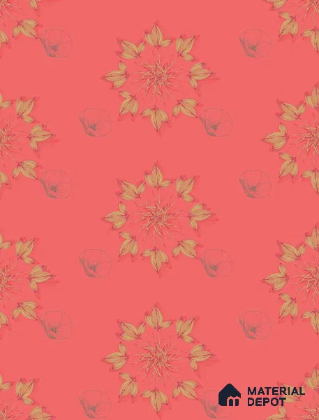 POS001-1 | Traditional Series Florals Look 40 inches Sandblast Paper (Customized Size Wallpaper)