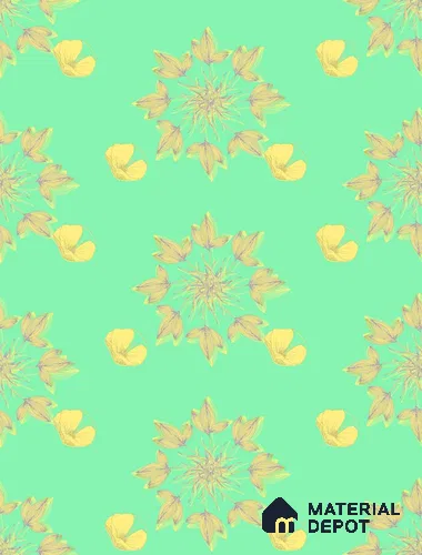 POS001-4 | Traditional Series Florals Look 52 inches Economy Paper (Customized Size Wallpaper)
