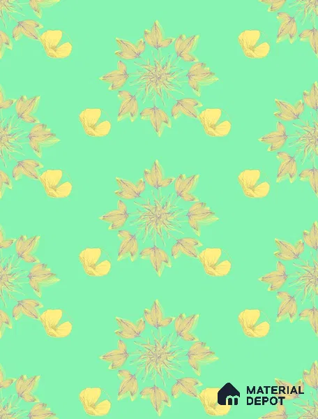 POS001-4 | Traditional Series Florals Look 40 inches Canvas Paper (Customized Size Wallpaper)