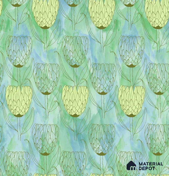 POS008-3 | Modern Series Florals Look 40 inches Sandblast Paper (Customized Size Wallpaper)