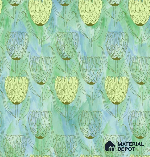 POS008-3 | Modern Series Florals Look 40 inches Sandblast Paper (Customized Size Wallpaper)