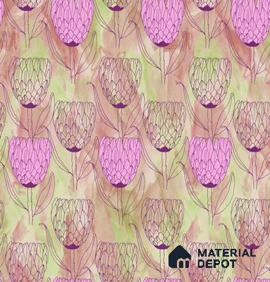 POS008-4 | Modern Series Florals Look 40 inches Canvas Paper (Customized Size Wallpaper)