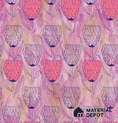 POS008-5 | Modern Series Florals Look 40 inches Canvas Paper (Customized Size Wallpaper)