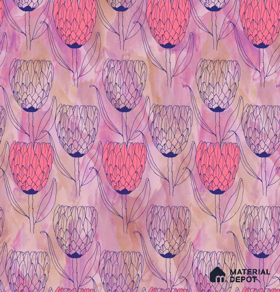 POS008-5 | Modern Series Florals Look 40 inches Canvas Paper (Customized Size Wallpaper)