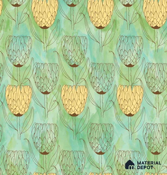 POS008-6 | Modern Series Florals Look 40 inches Sandblast Paper (Customized Size Wallpaper)