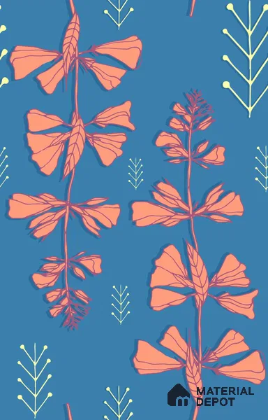 POS018-14 | Modern Series Florals Look 52 inches Economy Paper (Customized Size Wallpaper)