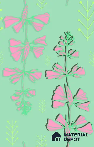 POS018-15 | Modern Series Florals Look 40 inches Canvas Paper (Customized Size Wallpaper)