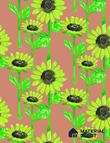 POS036-2 | Modern Series Florals Look 52 inches Economy Paper (Customized Size Wallpaper)
