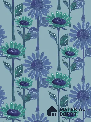 POS036-5 | Modern Series Florals Look 52 inches Economy Paper (Customized Size Wallpaper)
