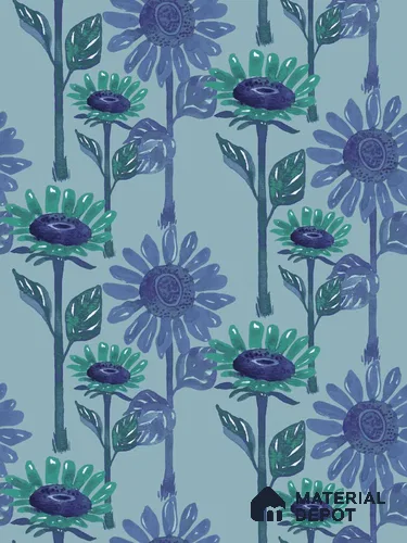 POS036-5 | Modern Series Florals Look 40 inches Sandblast Paper (Customized Size Wallpaper)