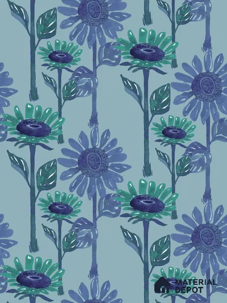 POS036-5 | Modern Series Florals Look 52 inches Economy Paper (Customized Size Wallpaper)