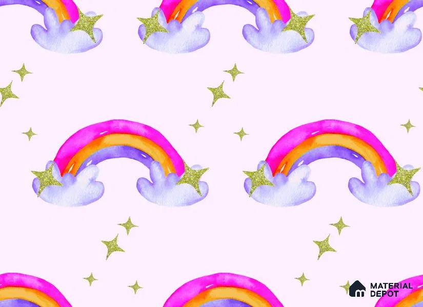 POS040 - 4 | Kid Series Patterned Look 40 inches Canvas Paper (Customized Size Wallpaper)