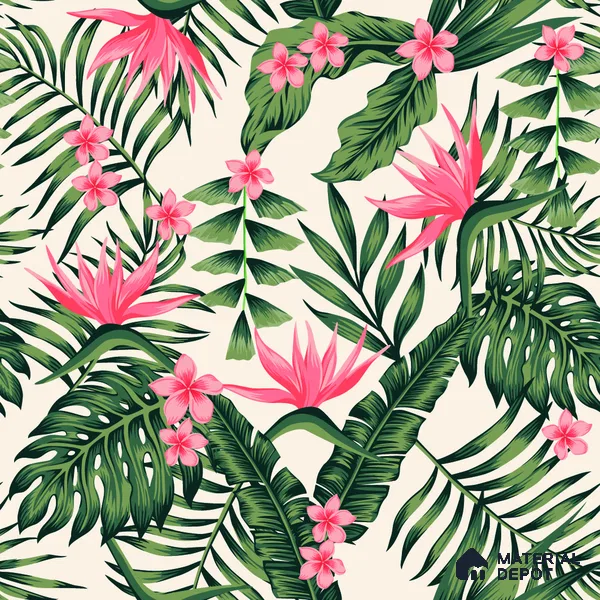 TROP - 01 | Tropical Series Nature Look 40 inches Sandblast Paper (Customized Size Wallpaper)