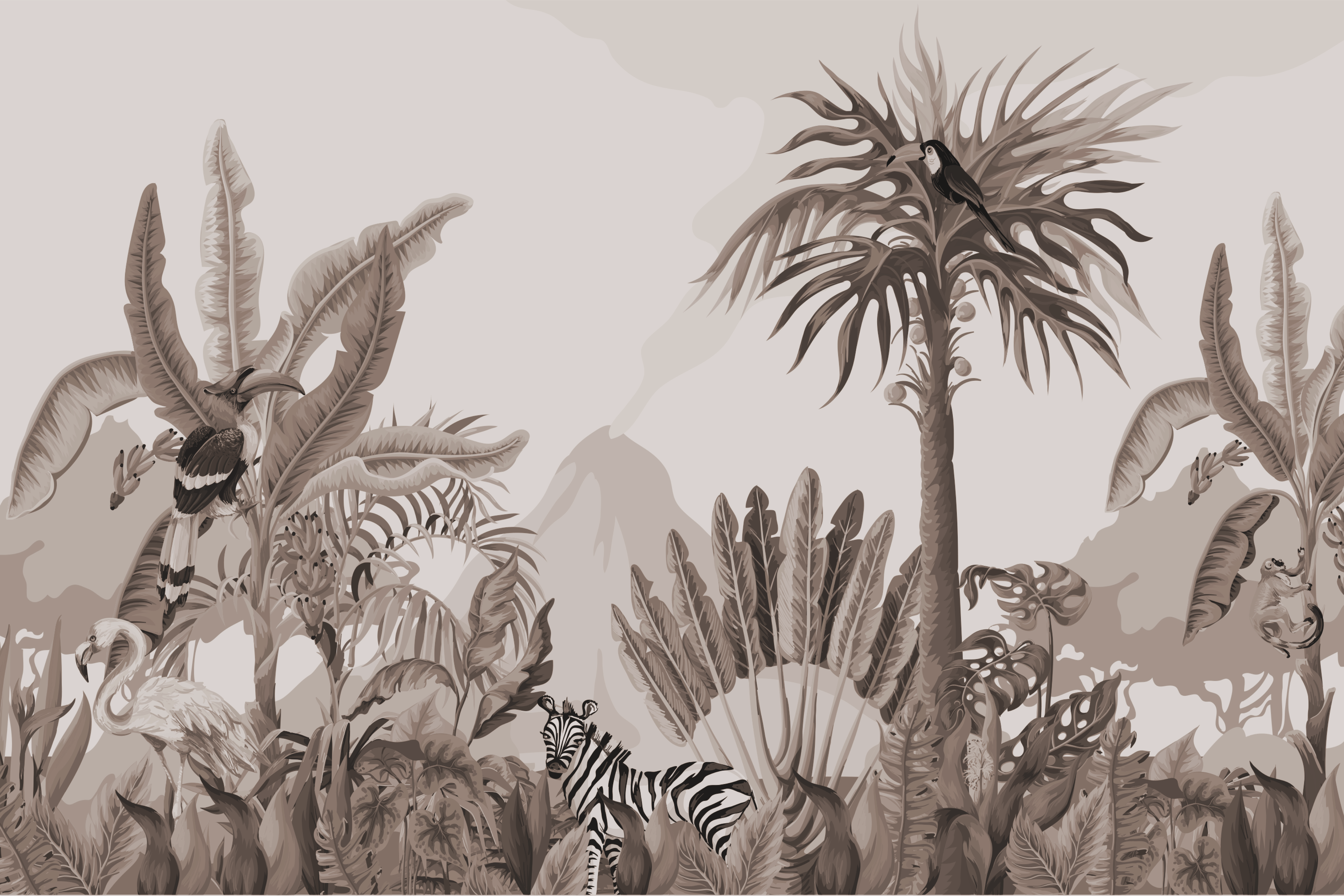 A close-up of a TROP - 03B | Tropical Series Nature Look 52 inches Economy Paper (Customized Size Wallpaper) available at Material Depot in Bangalore