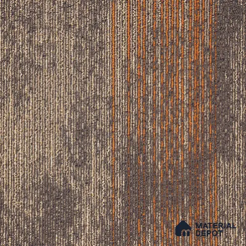 0182 - Beige/Orange 500x500 mm 100% PP/Eco Back Carpet Tile - 5 mm