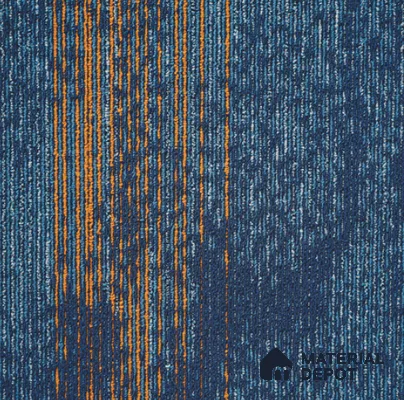 0184 - Blue/Orange 500x500 mm 100% PP/Eco Back Carpet Tile - 5 mm