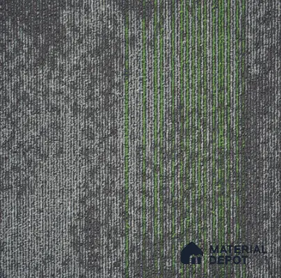 0185- Grey/Green 500x500 mm 100% PP/Eco Back Carpet Tile - 5 mm