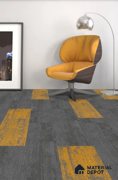 04-Shadow Grey Skywalker Series 1000x250 mm 100 % PP/ Eco Back Carpet Tile - 5 mm