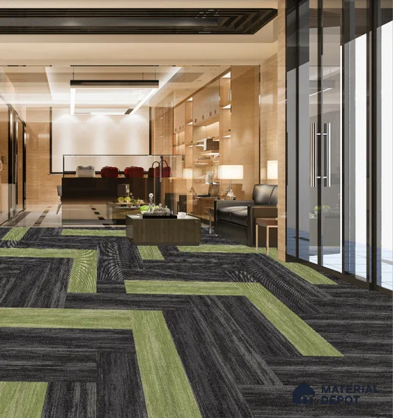 05 Lime Green 1000x250 mm 100% Nylon/Eco Back Carpet Tile - 4 mm