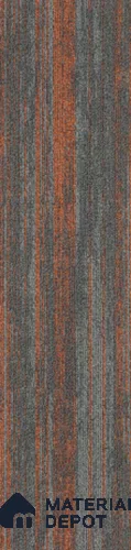 06 Grey/D.Orange 1000x250 mm 100% Nylon/Eco Back Carpet Tile - 4 mm