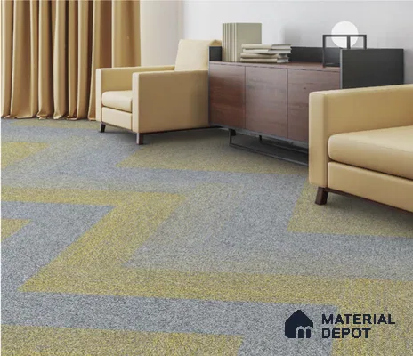 07 Yellow 1000x250 mm 100 % Solution Dyed Nylon / PVC Back Carpet Tile - 7 mm 