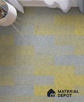 07 Yellow 1000x250 mm 100 % Solution Dyed Nylon / PVC Back Carpet Tile - 7 mm 