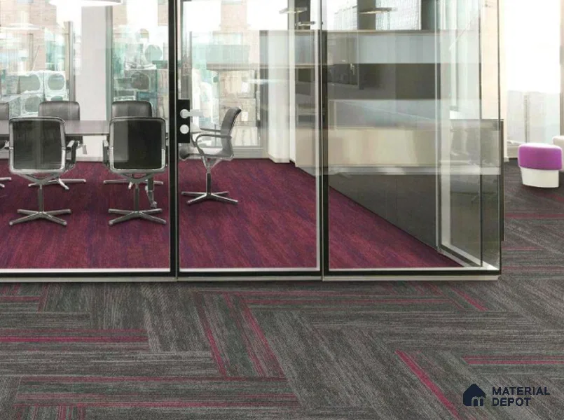 08 Grey/Purple 1000x250 mm 100% Nylon/Eco Back Carpet Tile - 4 mm