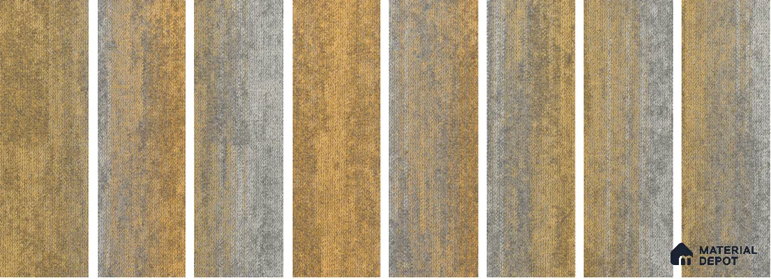 #101 - Honey Orange 1000x250 mm 100 % PP/ Eco Back Carpet Tile - 5 mm