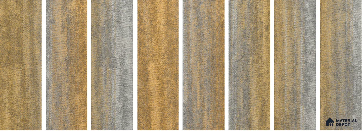 #101 - Honey Orange 1000x250 mm 100 % PP/ Eco Back Carpet Tile - 5 mm