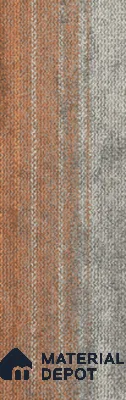 #102 - Rust Orange 1000x250 mm 100 % PP/ Eco Back Carpet Tile - 5 mm