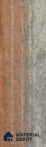 #102 - Rust Orange 1000x250 mm 100 % PP/ Eco Back Carpet Tile - 5 mm
