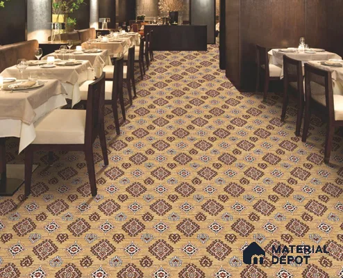 0089-Timeless Beige Classic Wilton Series 25 Meter x 3.96 Meter Pattern 3 Carpet Tile - 12 mm