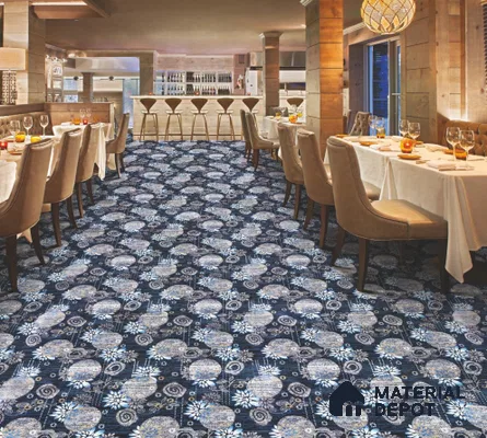 1325-Tropical Blue Classic Wilton Series 25 Meter x 3.96 Meter Pattern 1 Carpet Tile - 12 mm