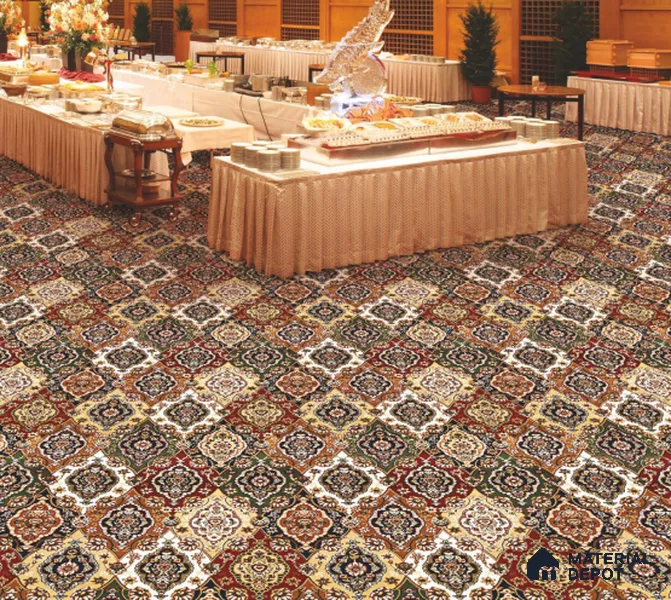 1331-Myriad Blue Classic Wilton Series 25 Meter x 3.96 Meter Pattern 1 Carpet Tile - 12 mm