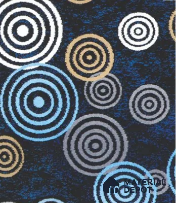 1332-Colossal Blue Classic Wilton Series 25 Meter x 3.96 Meter Pattern 2 Carpet Tile - 12 mm