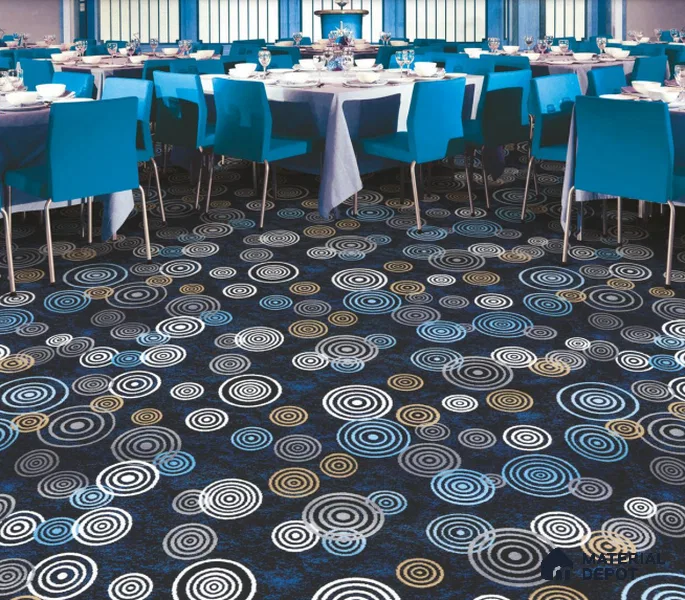 1332-Colossal Blue Classic Wilton Series 25 Meter x 3.96 Meter Pattern 2 Carpet Tile - 12 mm