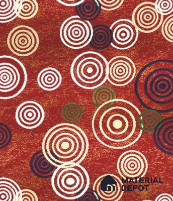 1332-Colossal Red Classic Wilton Series 25 Meter x 3.96 Meter Pattern 3 Carpet Tile - 12 mm