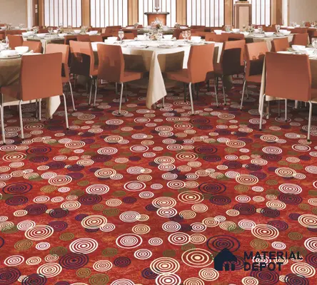 1332-Colossal Red Classic Wilton Series 25 Meter x 3.96 Meter Pattern 3 Carpet Tile - 12 mm