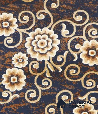 1334-Floral Blue Classic Wilton Series 25 Meter x 3.96 Meter Pattern 3 Carpet Tile - 12 mm